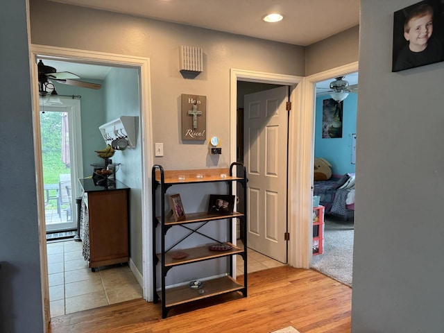 2775 S 53rd St, Milwaukee, WI 53219 - corridor featuring light wood-type flooring and recessed lighting
