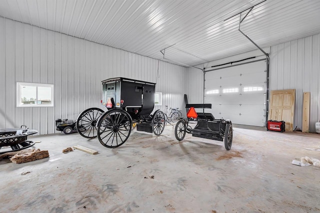 5780 County Road V, Gillett, WI 54124 - garage with metal wall