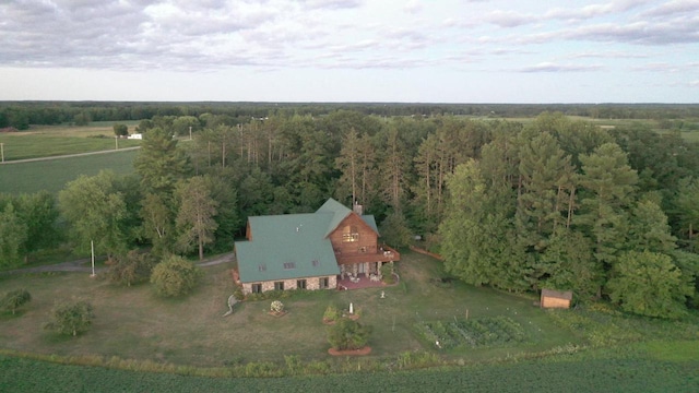 W6887 Two Mile Rd, Porterfield, WI 54159 - aerial view of property and surrounding area with a heavily wooded area
