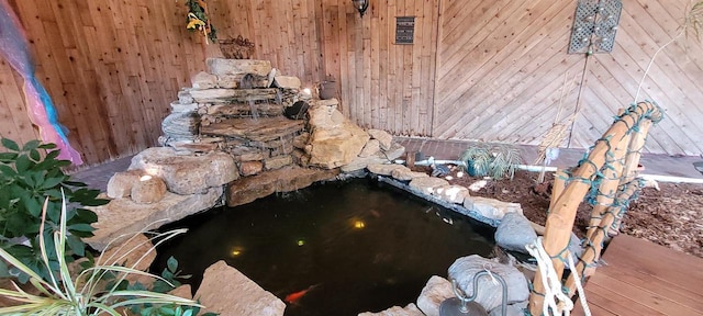 W6887 Two Mile Rd, Porterfield, WI 54159 - exterior view of a garden pond