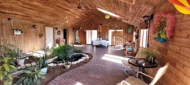 W6887 Two Mile Rd, Porterfield, WI 54159 - property entrance featuring covered porch and a ceiling fan