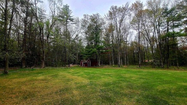 N18733 Short Cut Rd, Pembine, WI 54156 - view of green lawn with a wooded view
