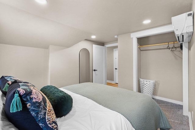 8606 State Highway 57, Baileys Harbor, WI 54202 - bedroom featuring baseboards, recessed lighting, and carpet floors
