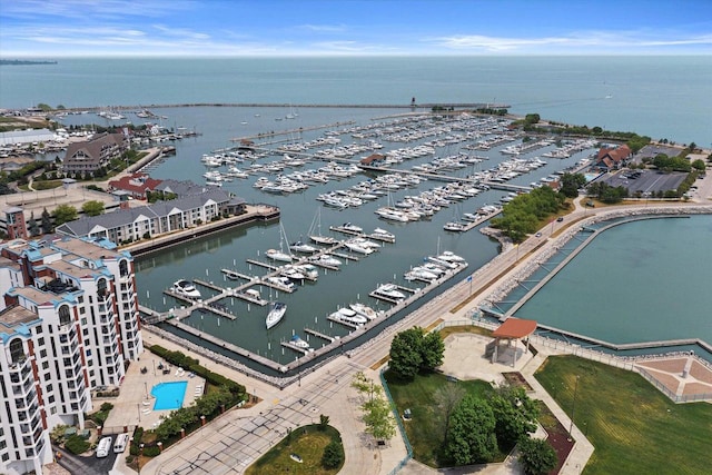 333 Lake Ave Unit 502, Racine, WI 53403 - view of property location featuring numerous boat docks and a large body of water