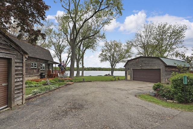 10317 195th Ave, Bristol, WI 53104 - detached garage featuring a water view