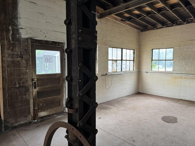 36 Shakerag St, Mindoro, WI 53565 - miscellaneous room featuring concrete flooring and concrete block wall