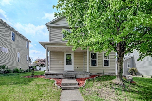 9305 Briar Haven Dr, Verona, WI 53593 - view of front facade with a porch and a front yard