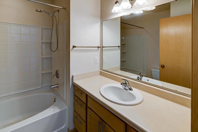 9305 Briar Haven Dr, Verona, WI 53593 - bathroom with  shower combination, vanity, and toilet