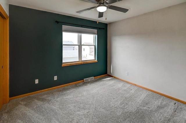9305 Briar Haven Dr, Verona, WI 53593 - carpeted empty room featuring a ceiling fan and baseboards