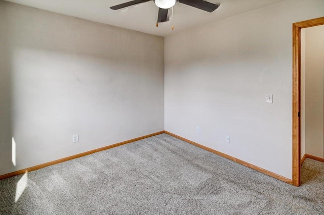 9305 Briar Haven Dr, Verona, WI 53593 - carpeted spare room featuring a ceiling fan and baseboards