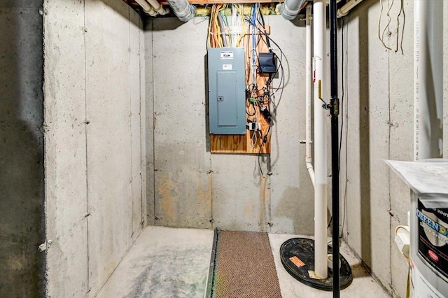 9305 Briar Haven Dr, Verona, WI 53593 - unfinished basement featuring electric panel