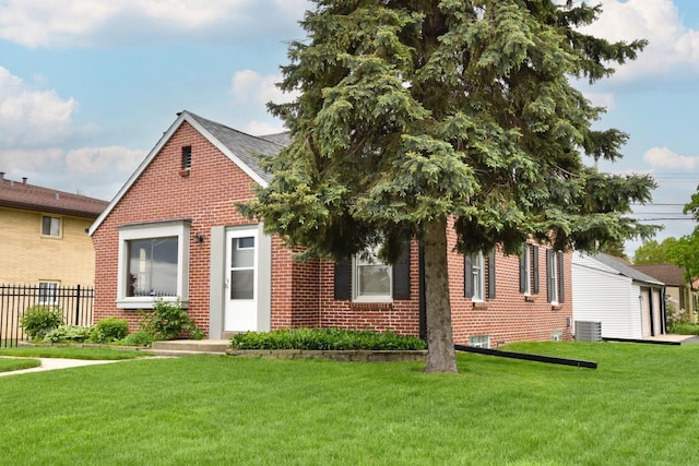 10339 W Hampton Ave, Milwaukee, WI 53225 - view of front of house with brick siding and central AC