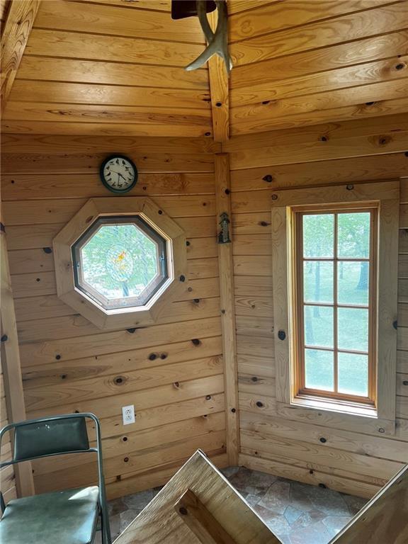10384 W County Line Rd, Exeland, WI 54835 - entryway featuring wooden walls