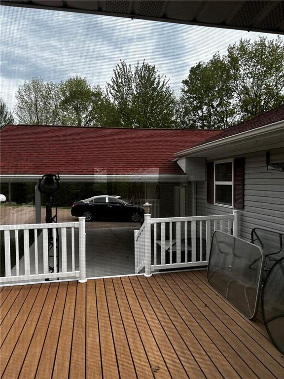 10384 W County Line Rd, Exeland, WI 54835 - view of wooden terrace