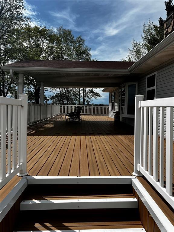 10384 W County Line Rd, Exeland, WI 54835 - view of wooden terrace
