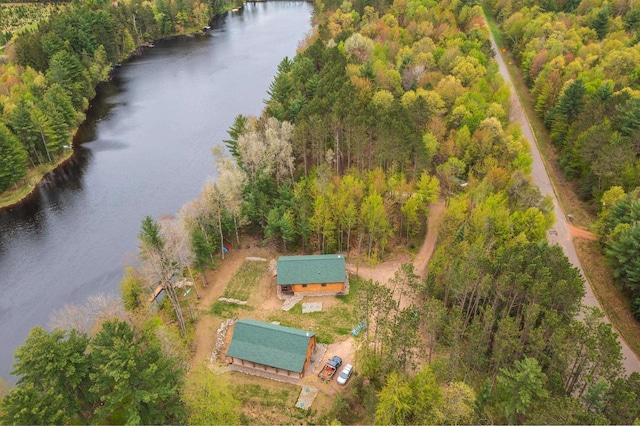 N11594 Woodland Dr, Tomahawk, WI 54487 - view of property location featuring a large body of water and a heavily wooded area