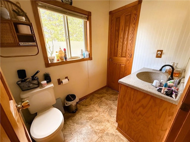 10302W Cty Rd, D, Exeland, WI 54835 - bathroom with vanity, toilet, and baseboards