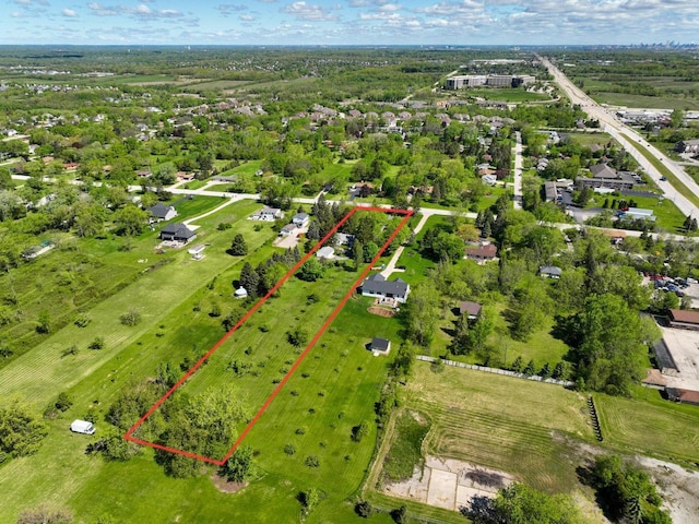 2901 W Forest Hill Ave, Franklin, WI 53132 - aerial view of property and surrounding area featuring property parcel outlined