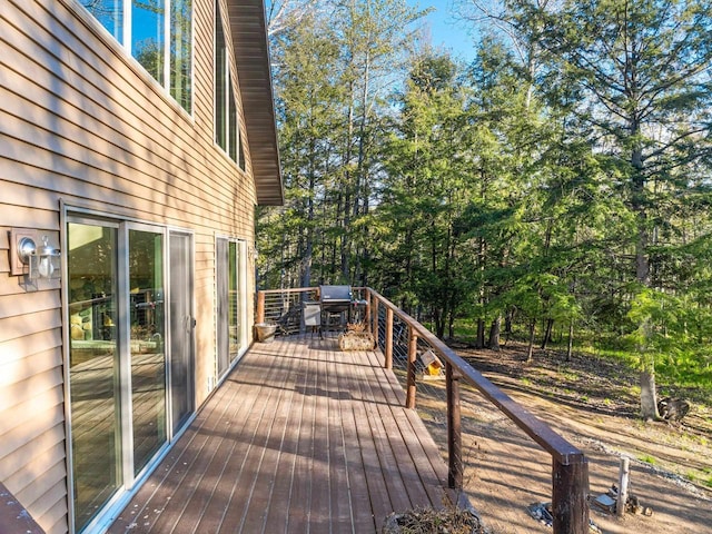 W6554 Wolf Lake Rd, Wausaukee, WI 54177 - view of wooden terrace