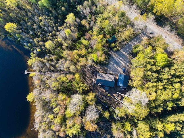 W6554 Wolf Lake Rd, Wausaukee, WI 54177 - view from above of property with a large body of water
