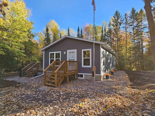 37375 E Bresette Hill Rd, Bayfield, WI 54814 - view of front of property featuring a wooden deck