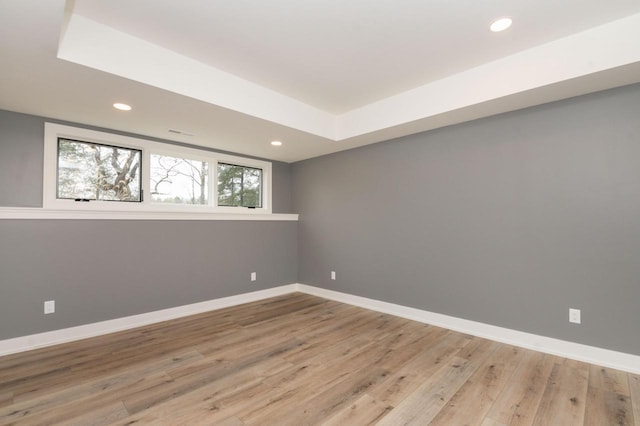 W329N6597 Forest Dr, Hartland, WI 53029 - spare room with recessed lighting, baseboards, and light wood finished floors