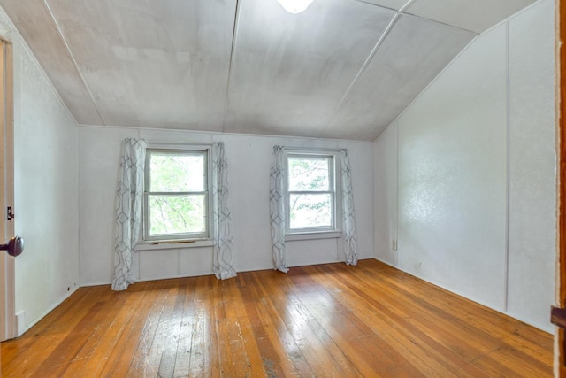 3218 Aalseth Ln, Stoughton, WI 53589 - empty room with hardwood / wood-style floors and lofted ceiling