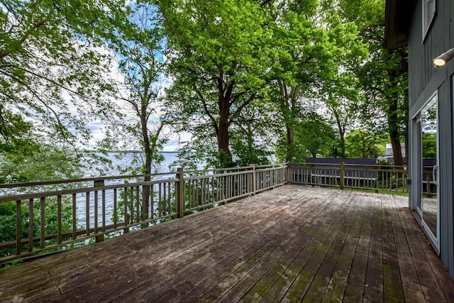 3218 Aalseth Ln, Stoughton, WI 53589 - wooden terrace with a water view