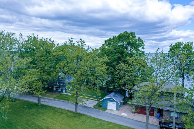 3218 Aalseth Ln, Stoughton, WI 53589 - view of green lawn featuring an outbuilding and a garage