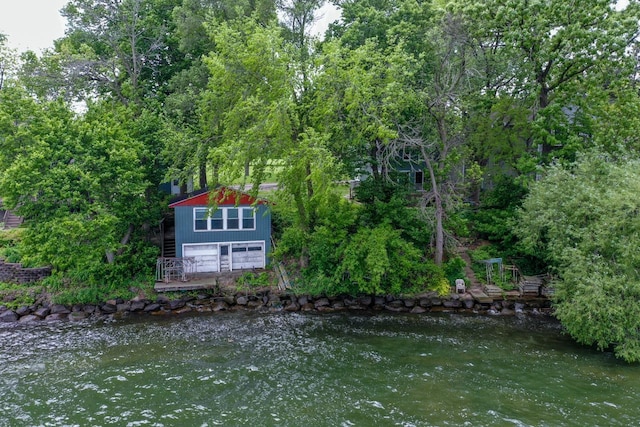 3218 Aalseth Ln, Stoughton, WI 53589 - water view with stairway