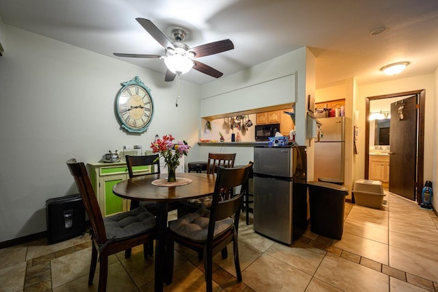 8525 W Waterford Ave Unit 1, Greenfield, WI 53228 - dining space featuring a ceiling fan