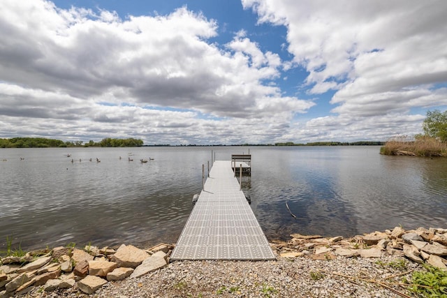 10029 W Spring Rd, Fox Lake, WI 53933 - dock area featuring a water view