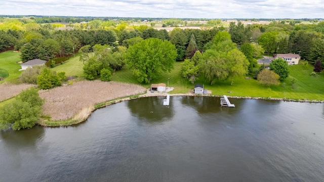 10029 W Spring Rd, Fox Lake, WI 53933 - bird's eye view of a nearby body of water