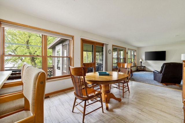 10029 W Spring Rd, Fox Lake, WI 53933 - dining area featuring baseboards