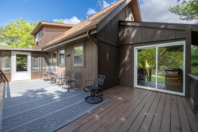 10029 W Spring Rd, Fox Lake, WI 53933 - view of wooden terrace