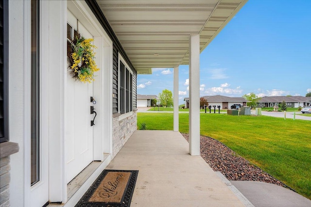 W4936 Battlestone Station Rd, La Crosse, WI 54601 - view of patio / terrace with a residential view