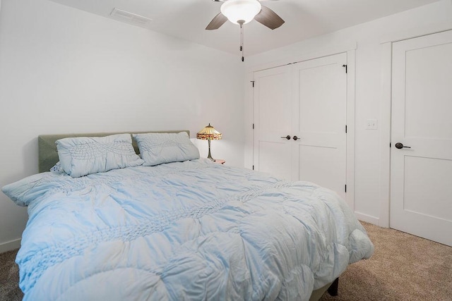 W4936 Battlestone Station Rd, La Crosse, WI 54601 - carpeted bedroom with ceiling fan and a closet