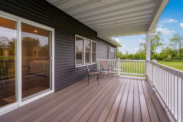 W4936 Battlestone Station Rd, La Crosse, WI 54601 - view of wooden terrace