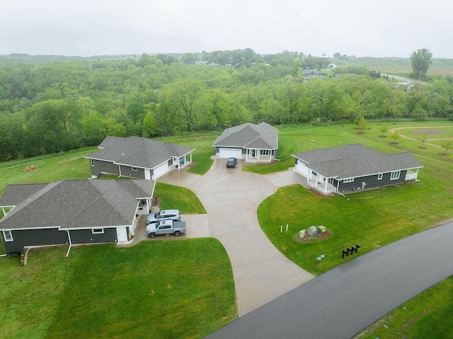 W4936 Battlestone Station Rd, La Crosse, WI 54601 - view from above of property with a forest