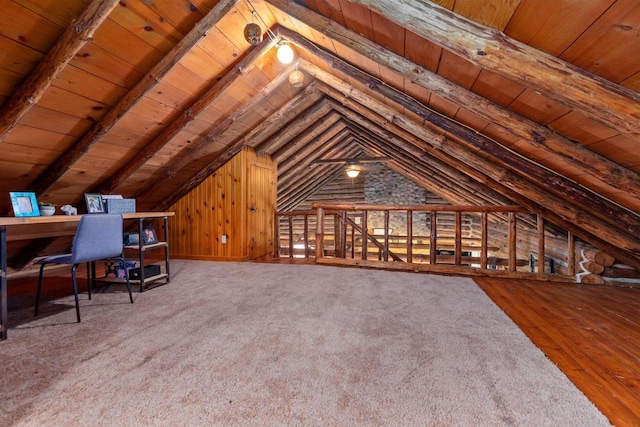 W3276 Princeton Rd, Green Lake, WI 54941 - unfinished attic featuring an upstairs landing
