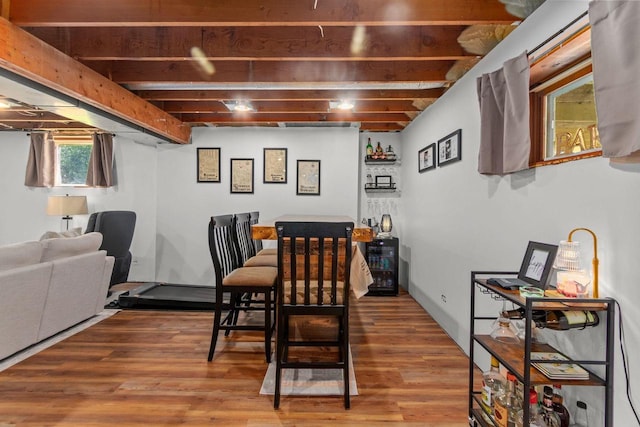 W3276 Princeton Rd, Green Lake, WI 54941 - dining area with wood finished floors