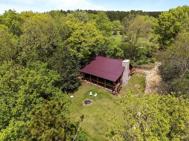W3276 Princeton Rd, Green Lake, WI 54941 - view of subject property with a heavily wooded area