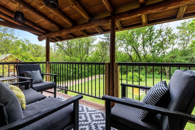W3276 Princeton Rd, Green Lake, WI 54941 - view of wooden terrace