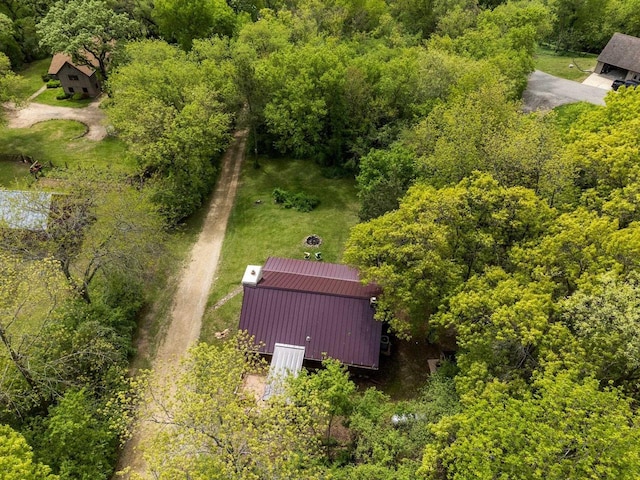 W3276 Princeton Rd, Green Lake, WI 54941 - aerial view of property and surrounding area featuring a heavily wooded area