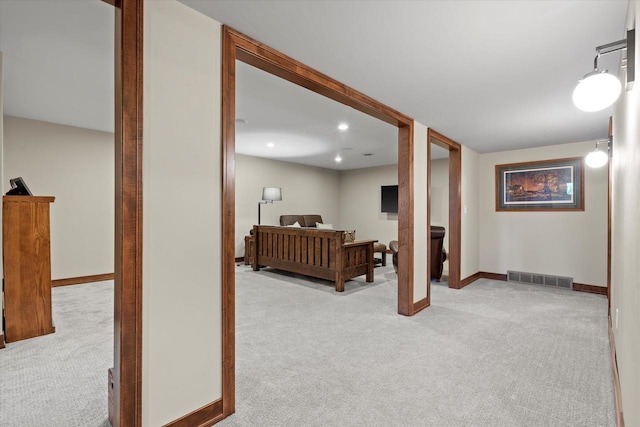 4021 Three Penny Ct, De Pere, WI 54115 - corridor with carpet flooring, baseboards, and recessed lighting