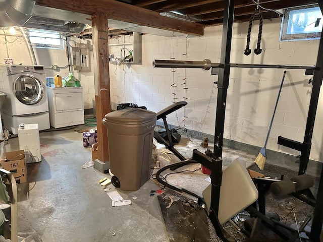 5501 W Thurston Ave, Milwaukee, WI 53218 - basement with separate washer and dryer and electric panel