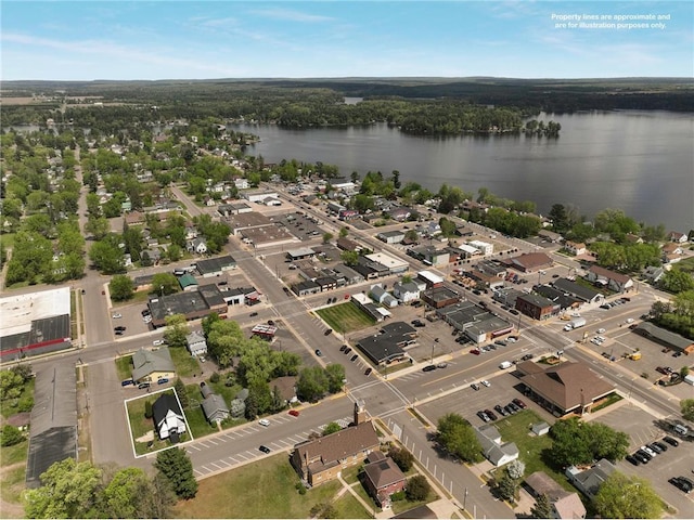 324 Douglas St, Chetek, WI 54728 - aerial view of property's location featuring a large body of water