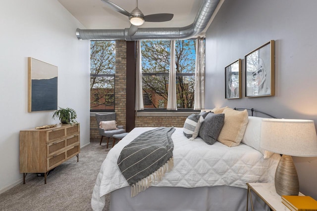 1924 N Hubbard St Unit 208, Milwaukee, WI 53212 - bedroom featuring carpet floors, baseboards, and a ceiling fan