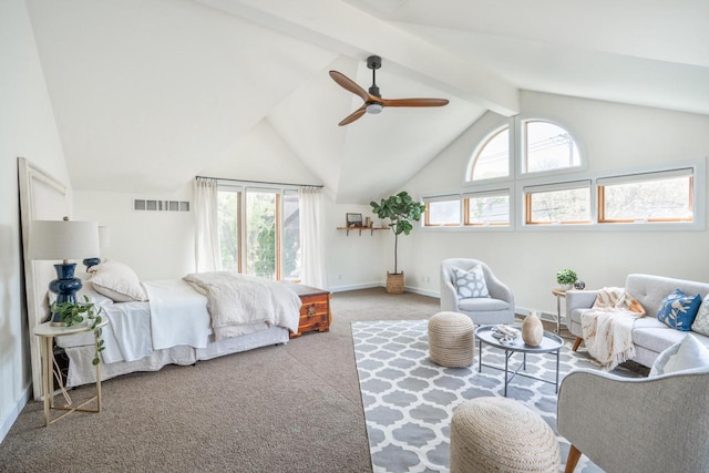 4781 N Idlewild Ave, Whitefish Bay, WI 53211 - bedroom featuring multiple windows, carpet floors, a ceiling fan, and baseboards