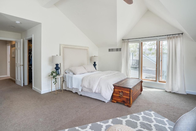 4781 N Idlewild Ave, Whitefish Bay, WI 53211 - carpeted bedroom featuring lofted ceiling and baseboards